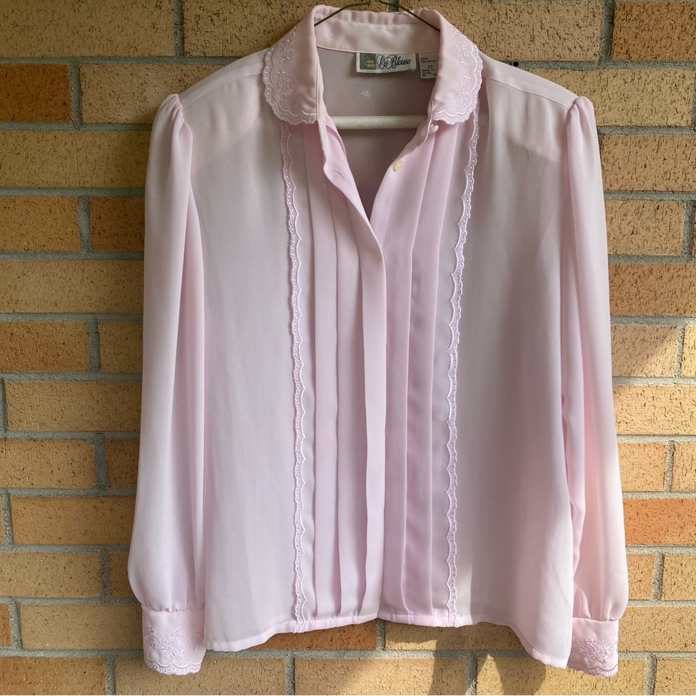 La Blouse | Pink Vintage Blouse | Size 10